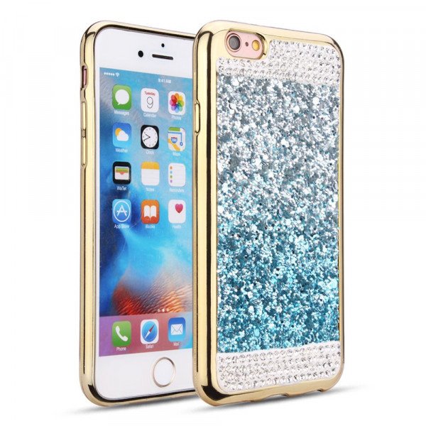 Wholesale iPhone 7 Plus Diamond Glitter Case (Blue)